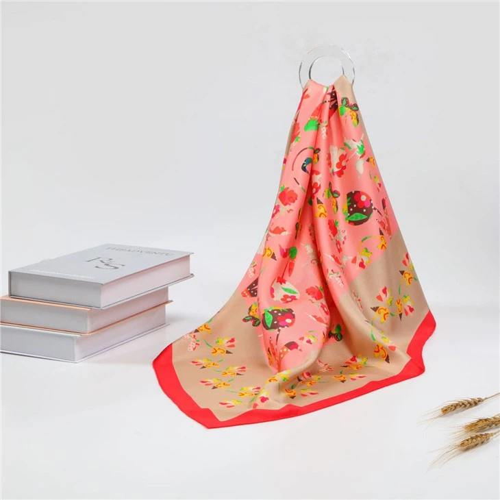 16MM Silk Twill Double Side Print Hand Roll Silk Scarf