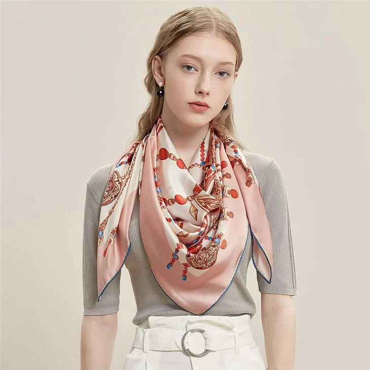 Elegant Hand-Made 100% Mulberry Silk Scarf