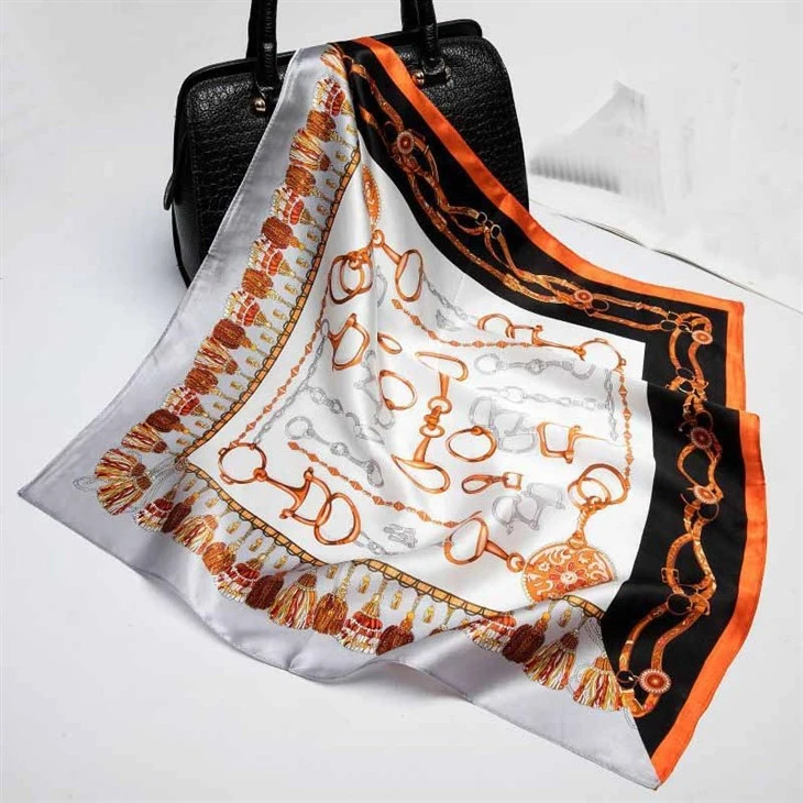 Fashion Custom Design Square Silk Scarves 100% Silk Scarf