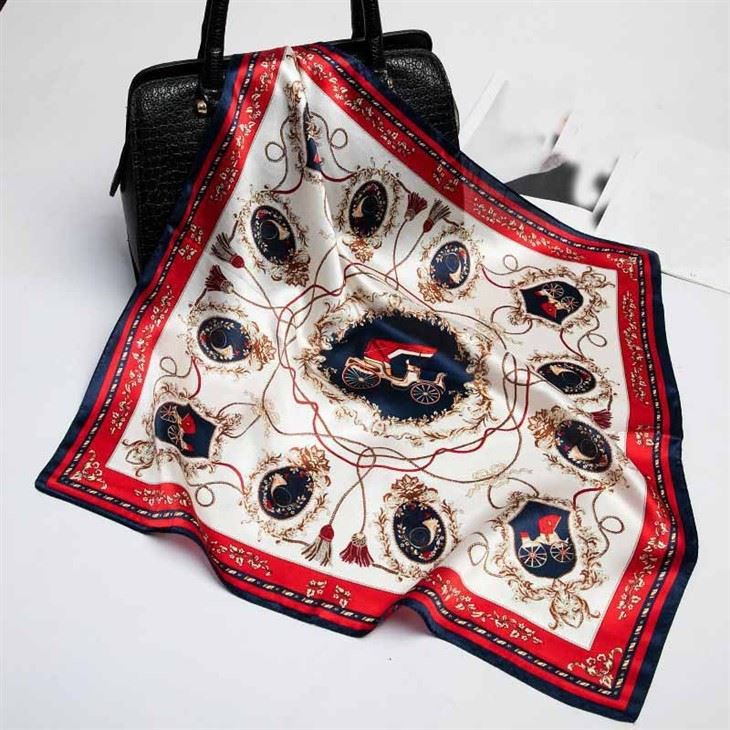 Fashion Custom Design Square Silk Scarves 100% Silk Scarf