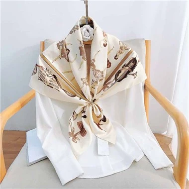 Uus Twill Silk Printed Silk Sall Naiste 90cm päikesekaitsega sall